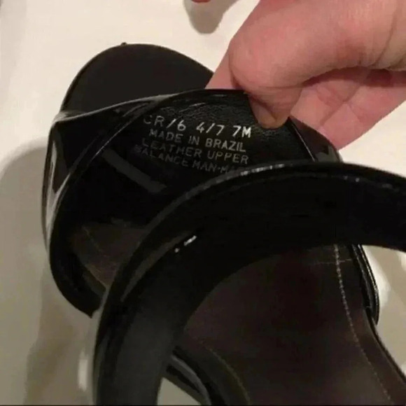 Franco Sarto Heels 7 Patent Leather Funky Chunky - Picture 8 of 8